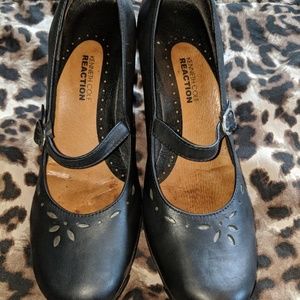 Black wedge shoes